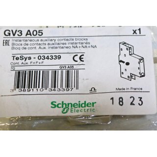 Schneider Electric GV3A05 Hilfsschalter, 2Sf+1S, fr GV3 -unused-