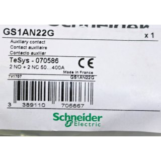 Schneider Electric GS1AN22G Auxiliary Contact TeSys-070586  -Neu/OVP