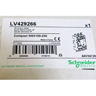 Schneider Electric LV429266 3P Plug in base Compact NSX-100-250 -Neu/OVP