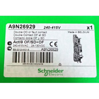 Schneider Electric A9N26929 Double OC  Hilfsschalter  Acti9 OF/SD+OF -Neu/OVP