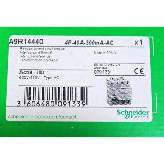 Schneider Electric A9R14440 Acti9-iID Fehlerstromschutzschalter -Neu/OVP