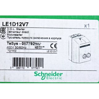 Schneider Electric LE1D12V7 D.O.L. Starter TeSys 057792 -Neu/OVP