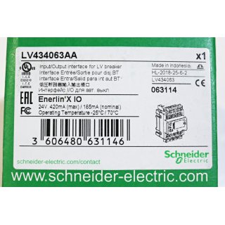Schneider Electric Input/Output interface for LV breaker Typ LV434063AA  -Neu/OVP