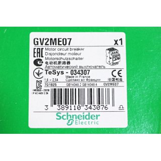 Schneider Electric Motorschutzschalter  Typ GV2ME07 -Neu/OVP