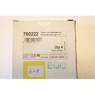 Lütze Microcompact Relaisbaustein | RE6-0222 | 4 Stück OVP