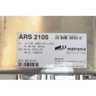 METRONIX ARS 2105 Servoregler  Gebraucht/Used