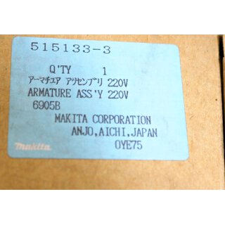 Makita 515133-3 Anker ASSY 220 V 6905B -OVP/unused-