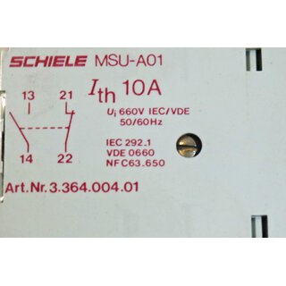 Schiele MSU-A01 Hilfeschalter 4 Stck/Pcs. -OVP/unused-
