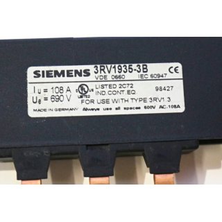 Siemens 3RV1935-3B 3-Phasen Sammelschiene -Neu
