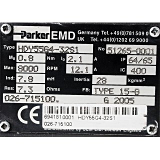 Parker EMD HDY55G4-32S1  gebraucht/used