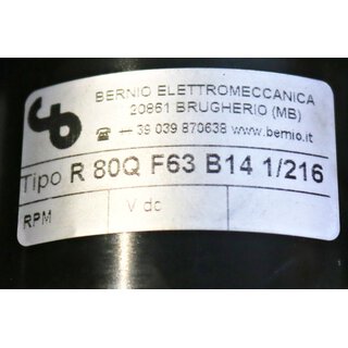 BERNIO R80Q F63 B14 1/216 Getriebe i=216 -unused-