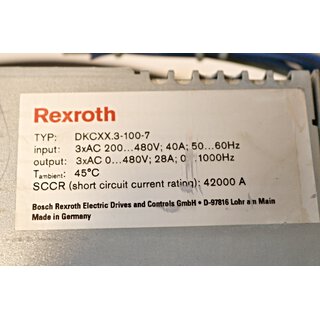 REXROTH Indramat DKCXX.3-100-7 Ecodrive -Gebraucht/Used
