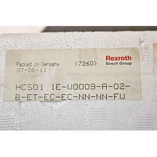 REXROTH HCS01.1E-W0009-A-02-B-ET-EC-EC-NN-NN-FW R911328454 -OVP/sealed- -unused-