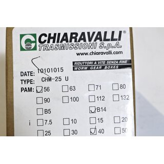 CHIARAVALLI CHM25U 56 B14 Schneckengetriebe i=40 -OVP/unused-