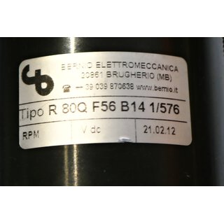 BERNIO R80Q F56 B14 1/576 Getriebe i=576 -unused-