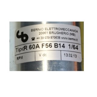 BERNIO R60A F56 B14 1/64 Getriebe i=64 -unused-
