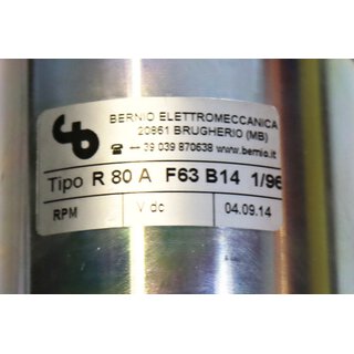 BERNIO R80A F63 B14 1/96 Getriebe i=96 -unused-