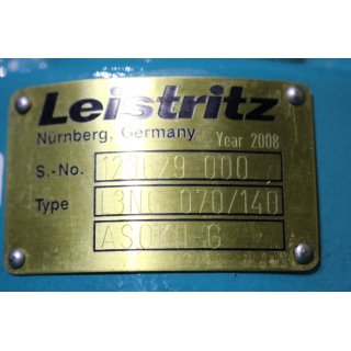 LEISTRITZ Schraubenpumpe Typ L3NG-070/140  AS0KII - G  Baujahr 2008 -Neu