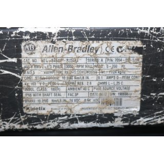 Allen Brandley Servo Motor MFL-B4540F-RJ244AA -Gebraucht/Used