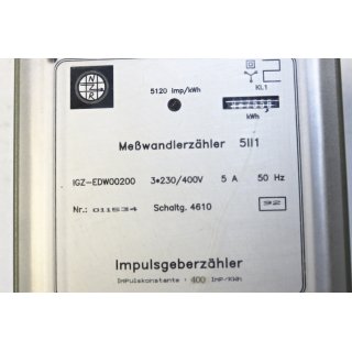 NZR Mewandlerzhler IGZ-EDW00200-Gebraucht/Used