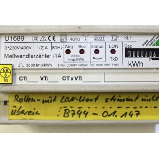 GMC Drehstromzhler U1689- Gebraucht/Used