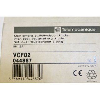 Telemecanique VCF02 Not Aus Hauptschalter- Neu/OVP