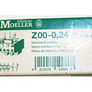 KLOECKNER-MOELLER Z00-0,24 Motorschutzrelais- Neu/OVP