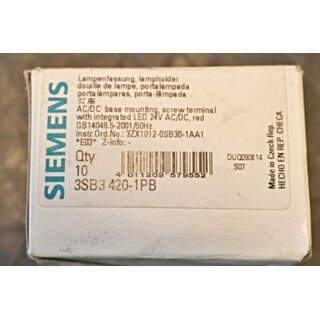 SIEMENS 3SB3 420-1PB Contact Block -Neu/OVP 