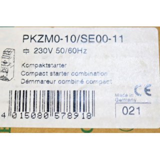 Moeller Kompaktstarter PKZM0-10/SE00-11 -Neu/OVP