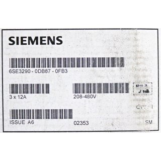 Siemens 6SE3290-ODB87-0FB3 -Neu