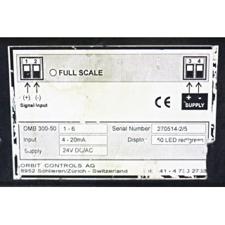 Orbit Balkenanzeige OMB300-50- Gebraucht/Used
