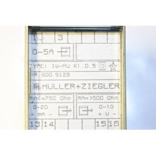 Mller+Ziegel IW-MU  Messumformer  -Gebraucht/Used