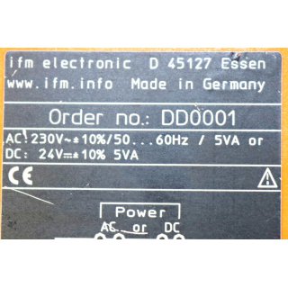 IFM Electronic DD0001 Drehzahlwchter- Gebraucht/Used