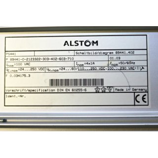 ALSTOM PS441 berstromzeitschutz- Gebraucht/Used