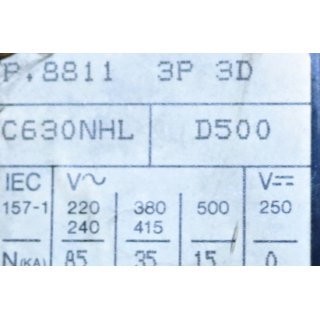 Merlin Gerin C630NHL /D500 -Gebraucht/Used