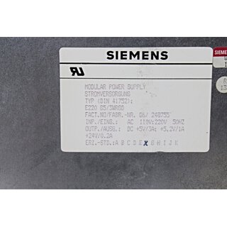Siemens MODULAR POWER SUPPLY E220 65/3WRGD  Neu