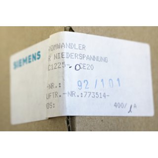 Siemens Stromwandler fr Niederspannung Typ 4NC1225-0CE20 -Neu/OVP