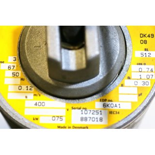 INTERROLL Trommelmotor DK4908 0,75KW- Gebraucht/Used