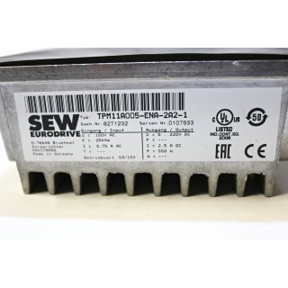 SEW Eurodrive Typ TPM11A005-ENA-2A2-1 Stromrichter -Gebraucht/Used