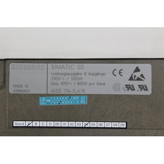 Siemens 6ES5776-7LA13 Simatic S5 Leistungsausgabe -OVP/unused-