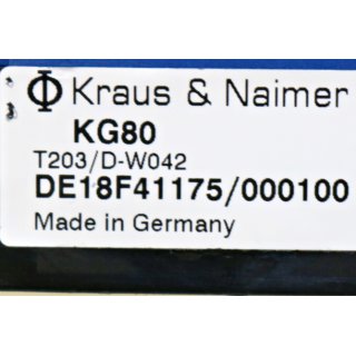 Kraus & Naimer Hauptschalter KG80 T203/D-W042- Gebraucht/Used