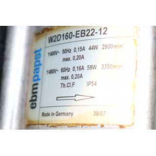 Siemens 3~Motor Typ 1PH7101-2Qf02-0CJ0 + ebmpapst Lfter -Gebraucht/Used