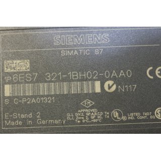 SIEMENS 1P6ES7 321-1BH02-0AA0 SM321 16xDC24- Gebraucht/Used