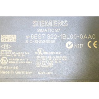 SIEMENS 1P6ES7 322-1BL00-0AA0 SM322 32x24- Gebraucht/Used