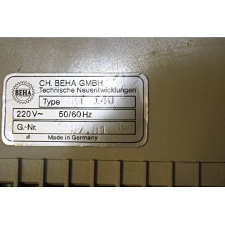 CH. BEHA Netzteil Typ NT140 -Gebraucht/Used