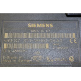 SIEMENS 6ES7321-1BH01-0AA0 Digitaleingabe SM 321 -used-
