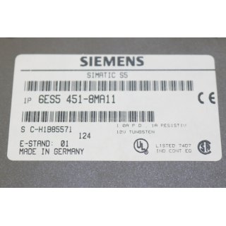 Siemens Simatic S5 6ES5 451-8MA11 -Gebraucht/Used