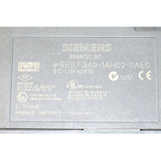 Siemens Simatic S7 6ES7.340-1AH02-0AE02 -Gebraucht/Used