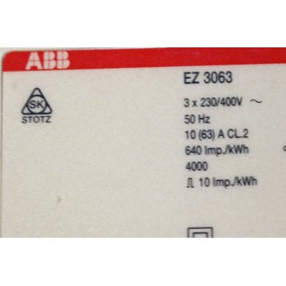 ABB EZ3063 Energiezhler- Gebraucht/Used