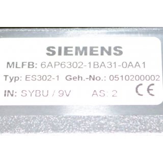 Siemens 6AP6302-1BA31-0AA1 Typ ES302-1- Gebraucht/Used